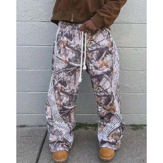 Couple High-quality Jogging Drawstring Sweatpants-Camo