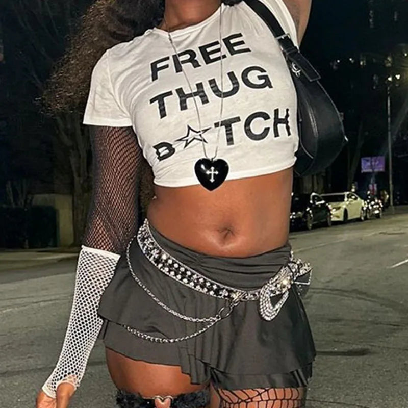 "Free Thug" Crop Shirt