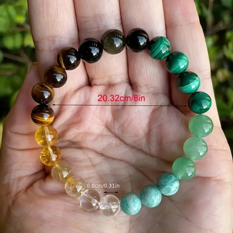 Chic Bead Bracelet Made Of Spherical Beads Symbol Of Health And Peace