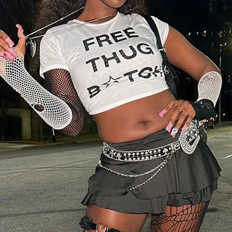 "Free Thug" Crop Shirt