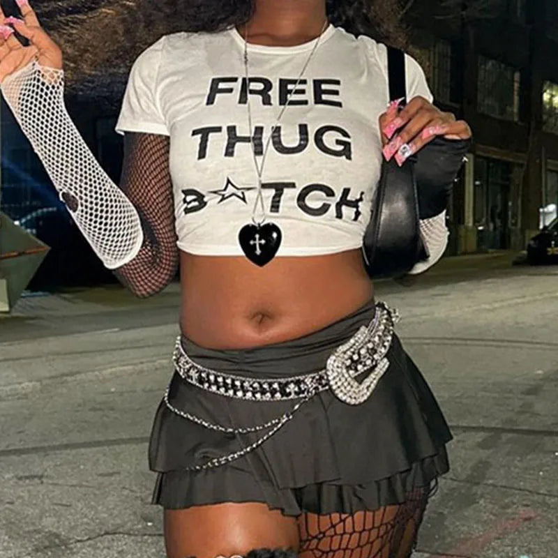 "Free Thug" Crop Shirt