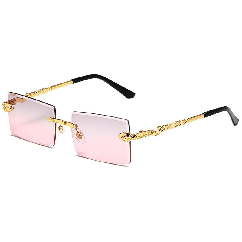 Rimless Rectangular Sunglasses