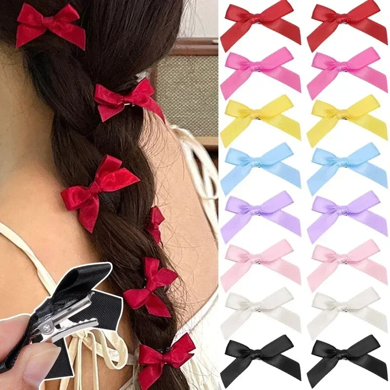 Colors Silk Ribbon Bowknot Hair Pin