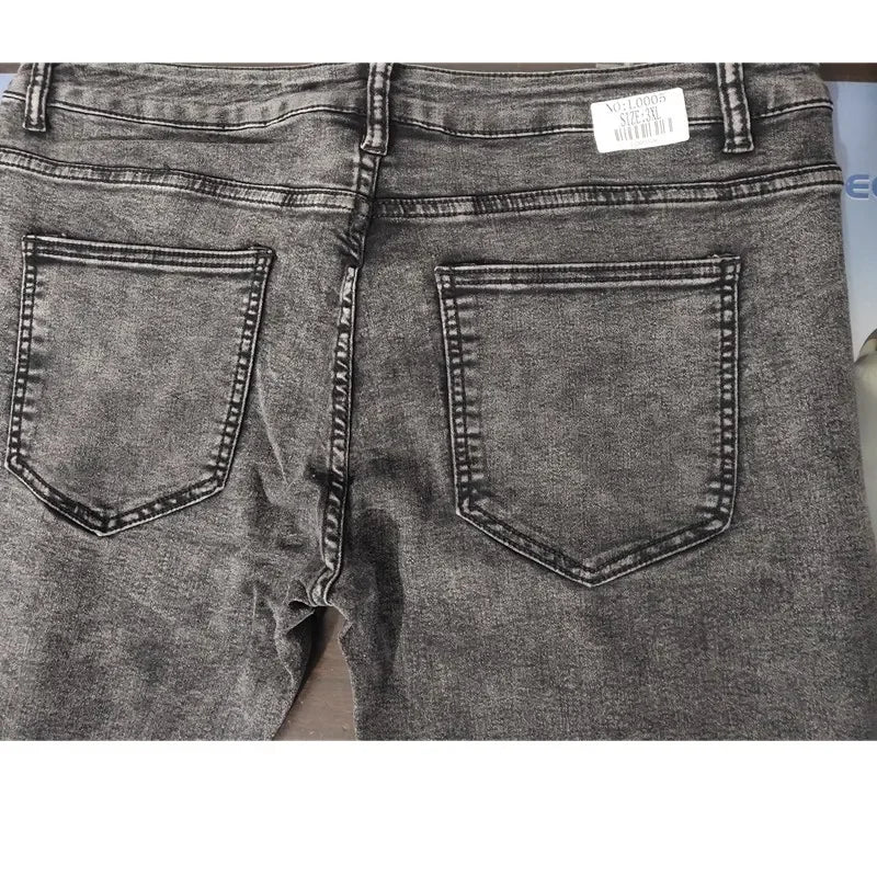 "Biker" Jeans Men's Distressed Stretch