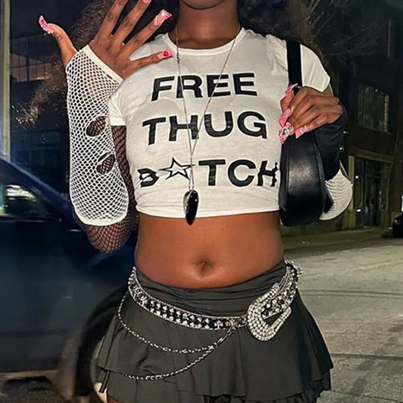 "Free Thug" Crop Shirt