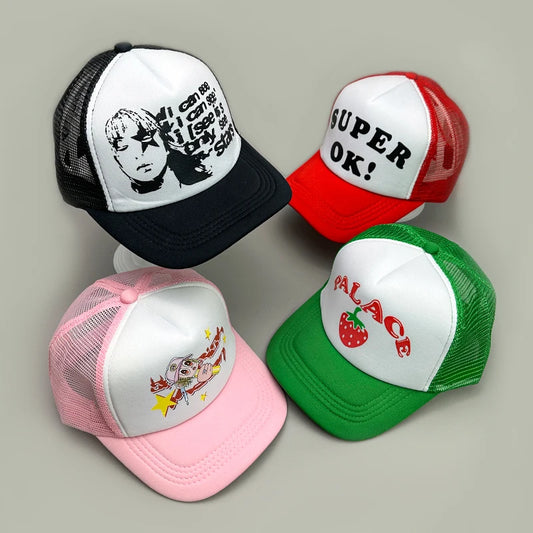 "Get Weird" Anime Trucker Hat-Variety