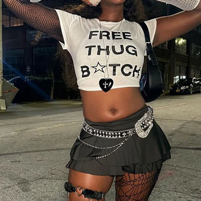 "Free Thug" Crop Shirt